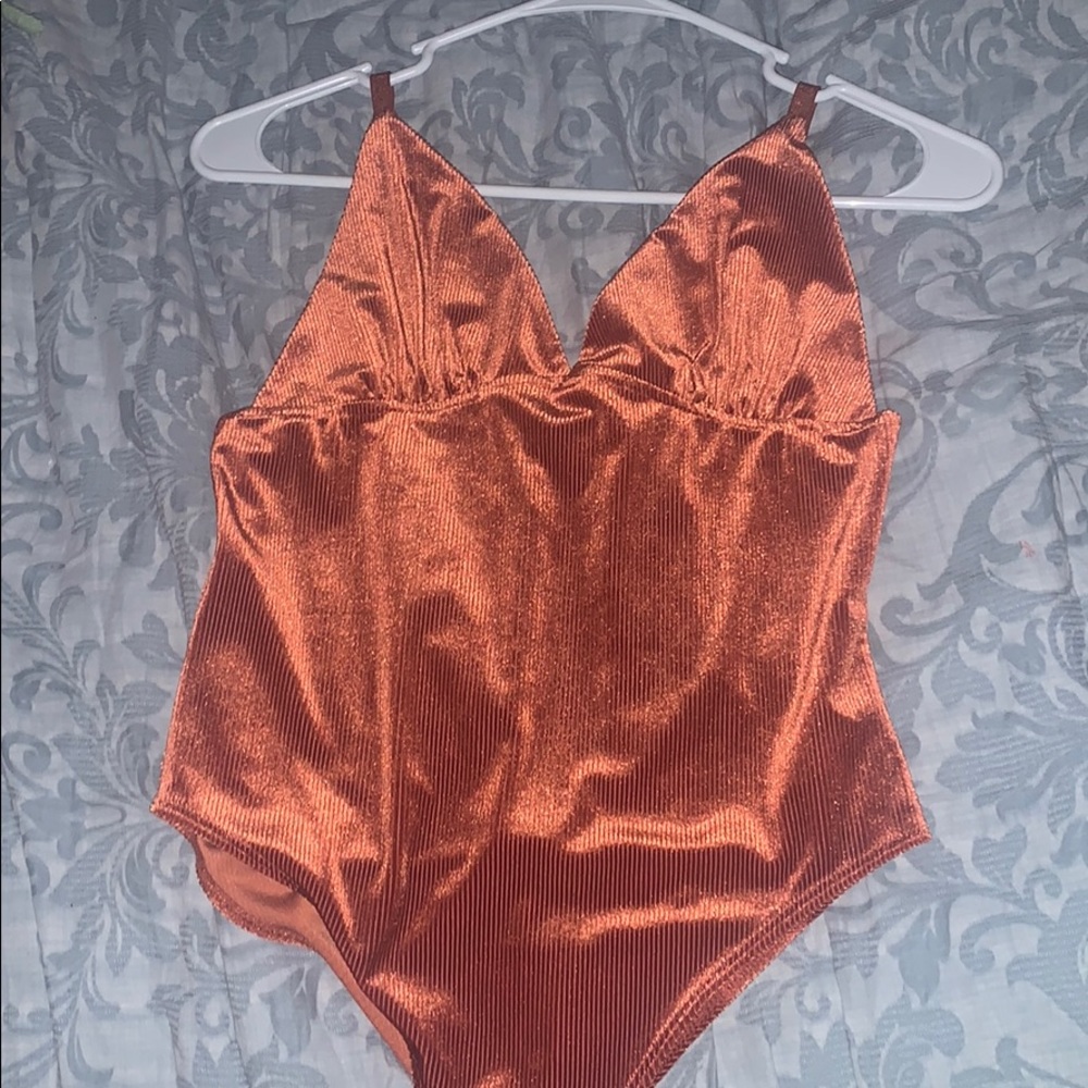 Suede body suit